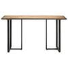 vidaXL Dining Table Rough Mango Wood Rough mango wood and powder-coated iron