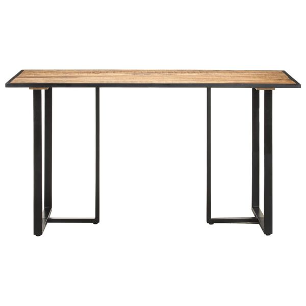 vidaXL Dining Table Rough Mango Wood Rough mango wood and powder-coated iron
