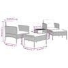 vidaXL Garden Lounge Set Black, White PE rattan, metal Small