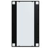vidaXL Wall Mirror Black Metal, Glass 39.4 x 23.6 in Wall Mirror