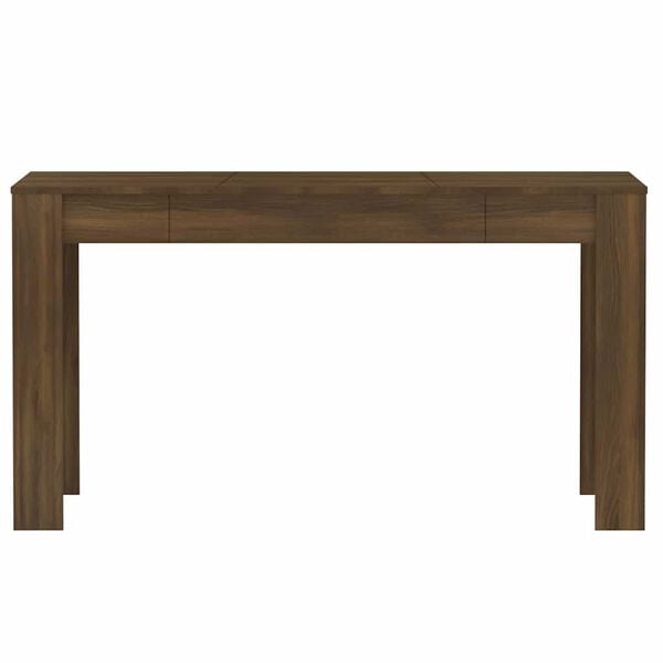vidaXL Dining Table Brown oak Engineered wood Large Simple