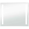 vidaXL Bathroom Mirror Silver Glass and aluminum 31.5 x 23.6 in