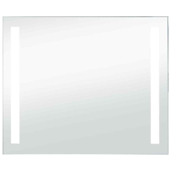 vidaXL Bathroom Mirror Silver Glass and aluminum 31.5 x 23.6 in