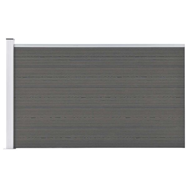 vidaXL Garden Fence WPC 68.9"x41.3" Gray