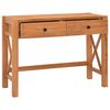 vidaXL Desk Teak Wood Teak Wood, Plywood Medium Desk Rectangular
