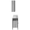 vidaXL Bathroom Cabinet Set Grey Sonoma