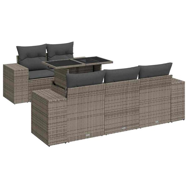 vidaXL Garden Sofa Set Grey