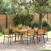 vidaXL Garden Dining Set 7 pcs Black Poly rattan