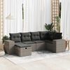 vidaXL Garden Sofa Set Grey PE Rattan Large Modular Garden Sofa Set