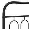 vidaXL Bed Frame Black Steel 75 x 75.6 in Bed Frame Rectangular