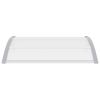 vidaXL Door Canopy Grey brackets and transparent sheets