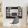 vidaXL Wall-Mounted Desk Black oak 105 x 48 x 75 cm Engineered wood