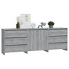 vidaXL Sideboard Set of 3 Grey Sonoma Engineered wood Medium Sideboard