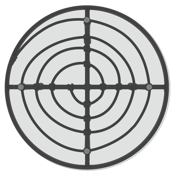 vidaXL Dining Table Black Tempered Glass Small UV-resistant materials