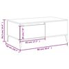 vidaXL Coffee Table White 35.4x19.7x14.4" Engineered Wood