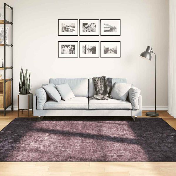 vidaXL Rug Anthracite Velvet, PVC backing Large Rug Rectangular