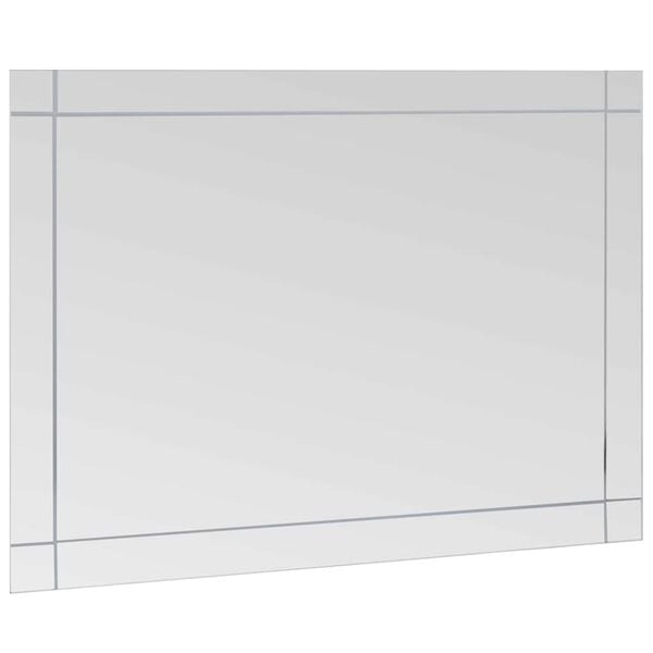 vidaXL Wall Mirror Transparent Glass Medium Decorative Inlays