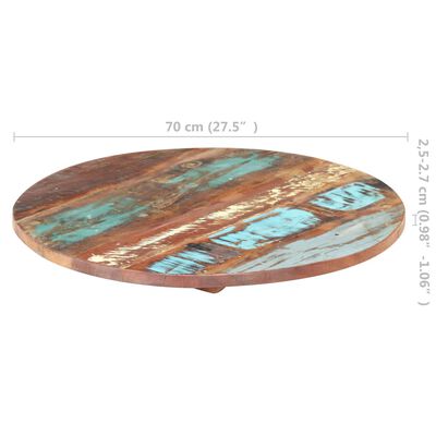 vidaXL Table Top Ø27.6"x(0.98"-1.06") Solid Reclaimed Wood