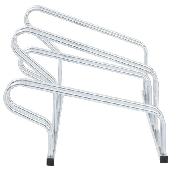 vidaXL Bicycle Stand for 4 Bikes Floor Freestanding Galvanized Steel