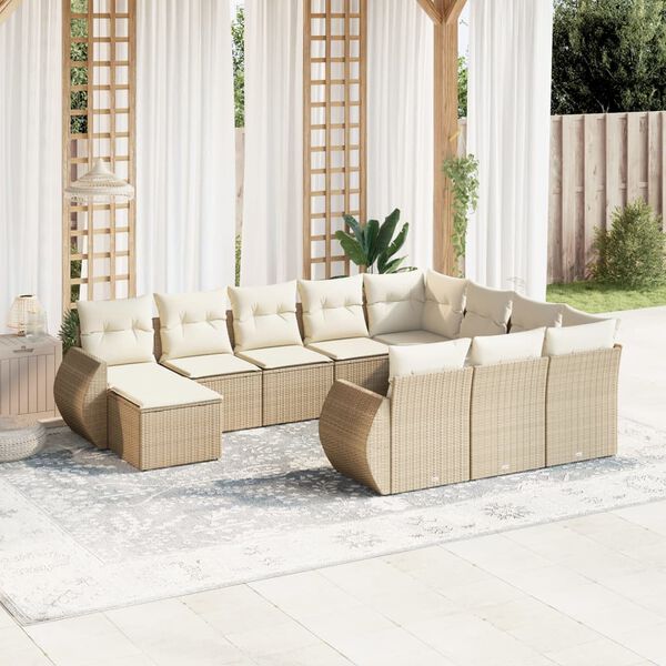 vidaXL Garden Sofa Set Beige