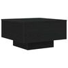 vidaXL Coffee Table Black Oak 21.65 x 21.65 x 12.20 in Engineered Wood
