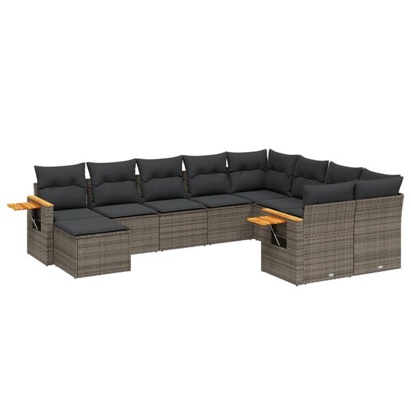vidaXL Garden Sofa Set Gray