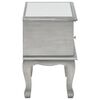 vidaXL Mirrored Nightstand Silver Mirrored glass, MDF Compact