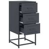 vidaXL Bedside Cabinet Anthracite Steel 14.2 x 15.4 x 30.7 in