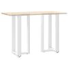 vidaXL Bar Table Leg White Powder-coated steel Adjustable height