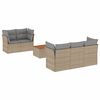 vidaXL Garden Sofa Set Beige, Brown, Light grey