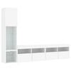 vidaXL 4 Piece TV Wall Units with LED White Engineered Wood
