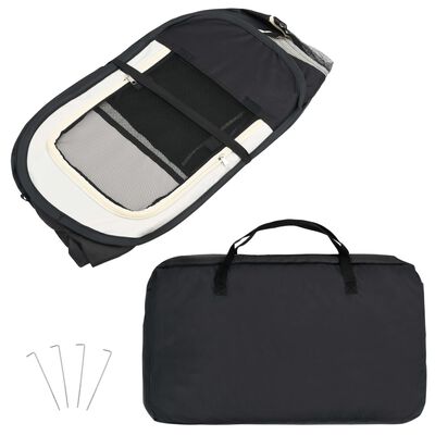 vidaXL Foldable Dog Playpen with Carrying Bag Black 35.4"x35.4"x22.8"