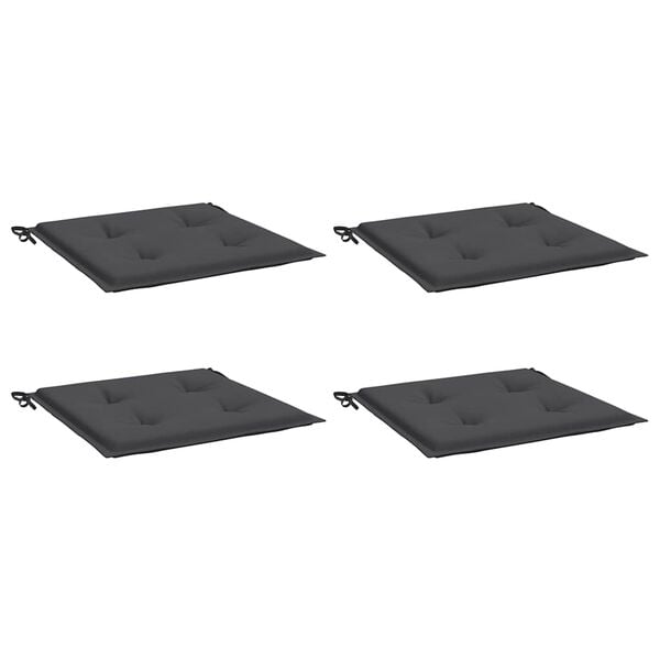 vidaXL Chair Cushion Set of 4 Anthracite Oxford fabric (100% polyester)