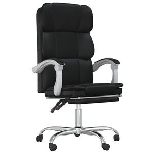 vidaXL Reclining Office Chair Black Faux leather, metal, plywood, foam