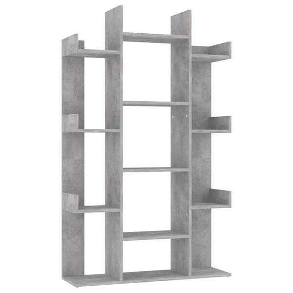 vidaXL Book Cabinet Concrete grey Engineered wood Compact Book Cabinet