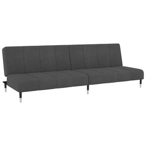 vidaXL Sofa Bed Dark Grey Velvet (100% polyester), wood, metal 2-seater