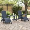 vidaXL Garden Lounge Furniture 3 pcs Navy 38 x 38 x 46cm Plastic