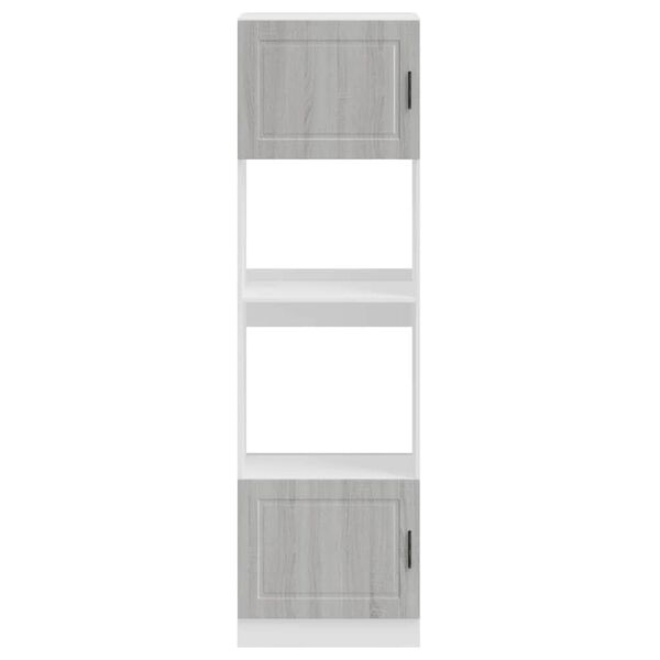 vidaXL Oven Cabinet Set of 2 Gray Sonoma Engineered Wood Compact