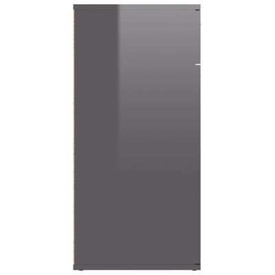 vidaXL Sideboard High Gloss Gray 31.5"x14.2"x29.5" Chipboard