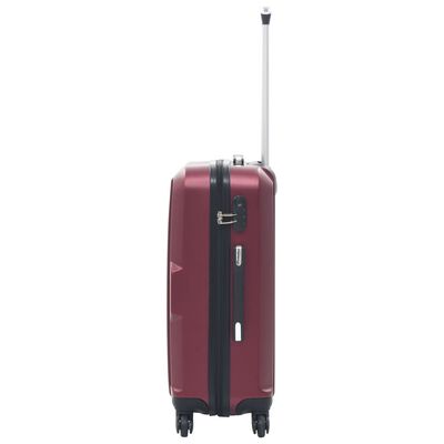 vidaXL Hardcase Trolley Set 3 pcs Wine Red ABS