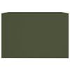 vidaXL Planter Olive green Cold-rolled steel Medium Decorative Inlays