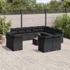 vidaXL Garden Sofa Set Black