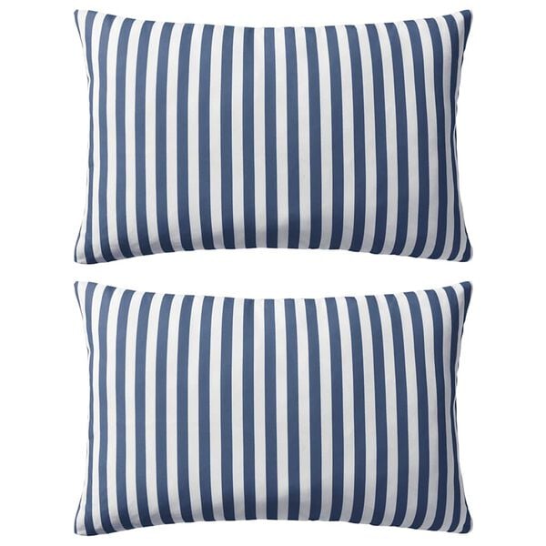 vidaXL Outdoor Pillow Set of 2 Navy Polyester fabric with 1 lb PP filling