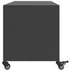 vidaXL TV Cabinet Black Cold-rolled steel Medium Storage TV Cabinet