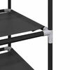 vidaXL Shoe Rack Black Non-woven Fabric, Powder-Coated Steel, Plastic Tall