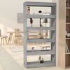 vidaXL Book Cabinet Grey Sonoma Engineered wood Medium Book Cabinet