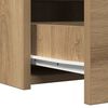 vidaXL Dressing Table Brown 23.62 x 15.75 x 27.56 in Engineered Wood