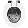 vidaXL WC Toilet Seats 2 pcs with Soft Close Lids MDF Water Drop Design (2x143933)
