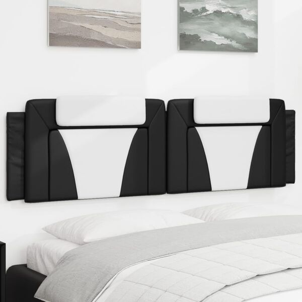 vidaXL Headboard Cushion Black and White