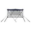 vidaXL 3-bow Bimini Top with Mesh Sidewalls 72.0x(53.9-59.8)x53.9"